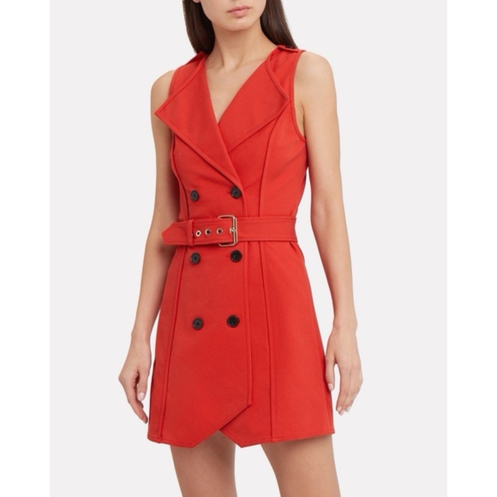 10 Crosby Derek Lam Red Double-Breasted Mini Dress